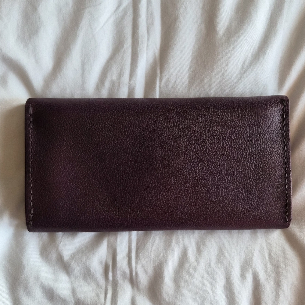 Portland Leather plum large Bozeman wallet - Picture 2 of 8